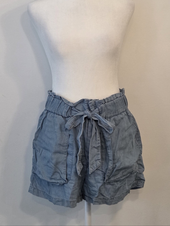 Dex Pants - Women’s Light Blue Tie-Waist Casual Shorts